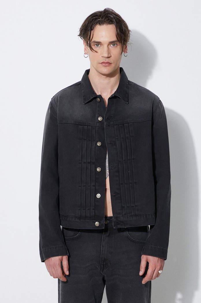 424 denim jacket Denim Truck Jacket without black FF4SMJ30AP.TE002.991