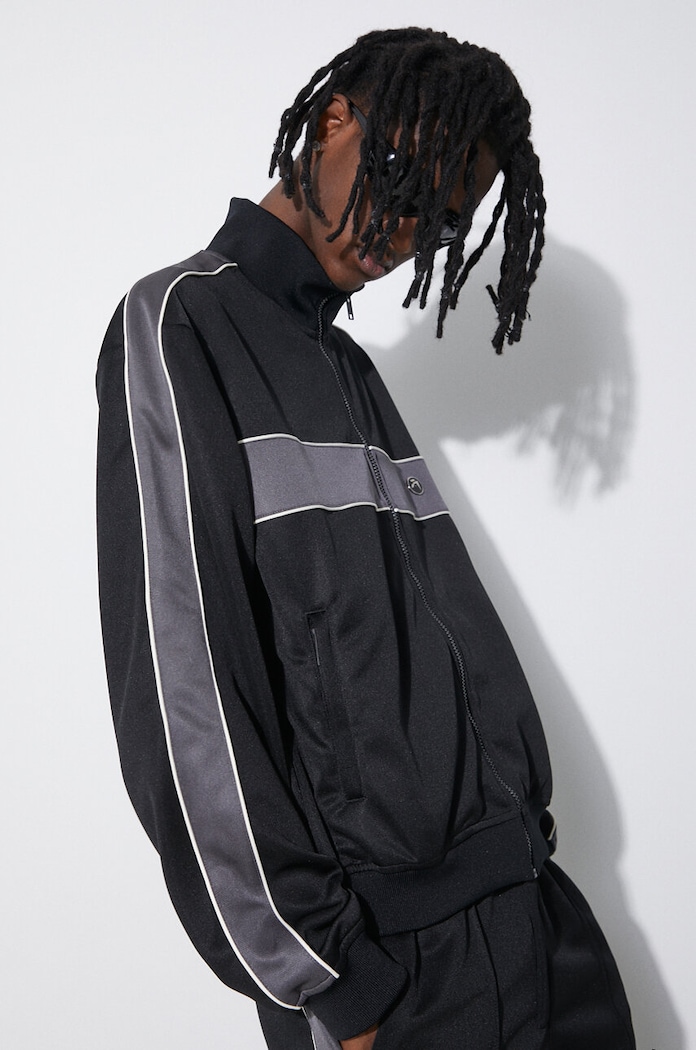 Mikina AMBUSH Track Jacket Tap bez kapucne čierna BMBD003S24JER0011009