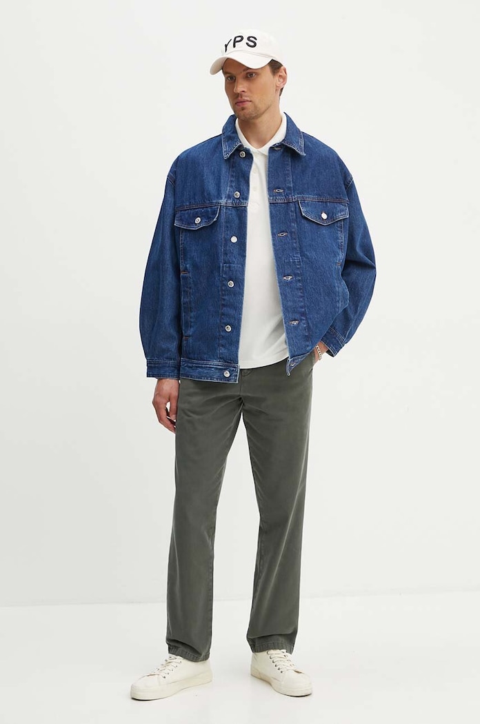 Džínová bunda A.P.C. blouson elvis riflovina modrá COGWD.H02913.IAL