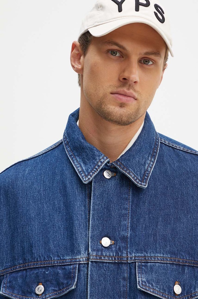 Džínová bunda A.P.C. blouson elvis modrá COGWD.H02913.IAL