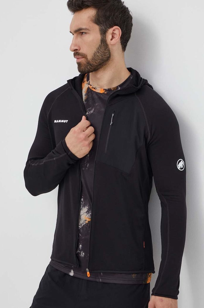 Mammut bluza sportowa Aenergy Light z kapturem czarny 1014.05540