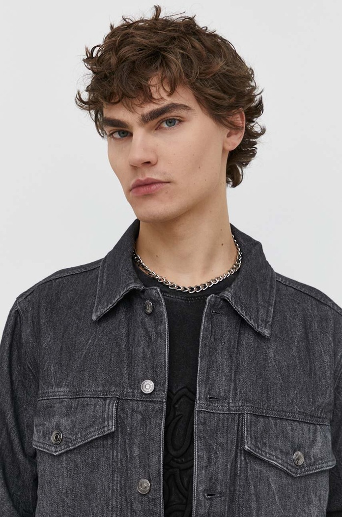 Jeans jakna Wood Wood Ivan Denim črna 12315107.7051