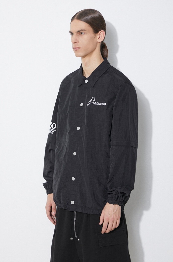 Abbigliamento PLEASURES giacca Gypsy Coach Jacket P24SP009.BLACK nero