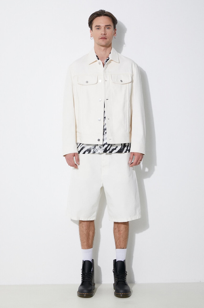 Βαμβακερό σακάκι Neil Barrett Slim Front Pockets Jean Jacket MY11089A.Y029.108N μπεζ SS24