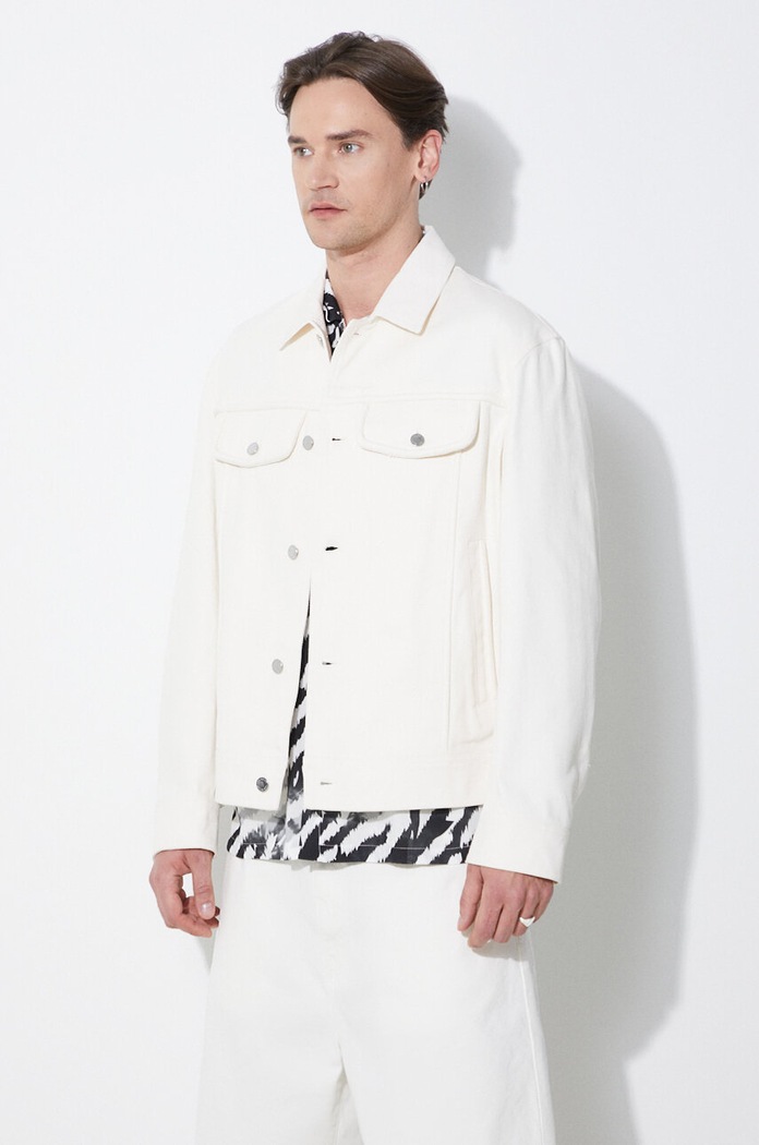 Βαμβακερό σακάκι Neil Barrett Slim Front Pockets Jean Jacket μπεζ MY11089A.Y029.108N