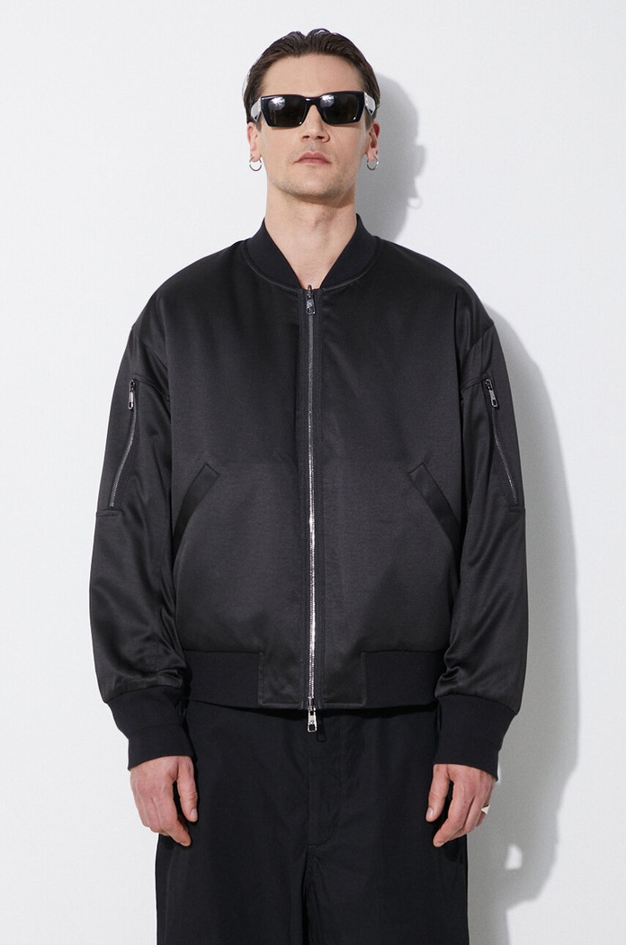 Oboustranná bomber bunda Neil Barrett Reversible With Pocket Insert Bomber MY11096A.Y042.754N černá SS24