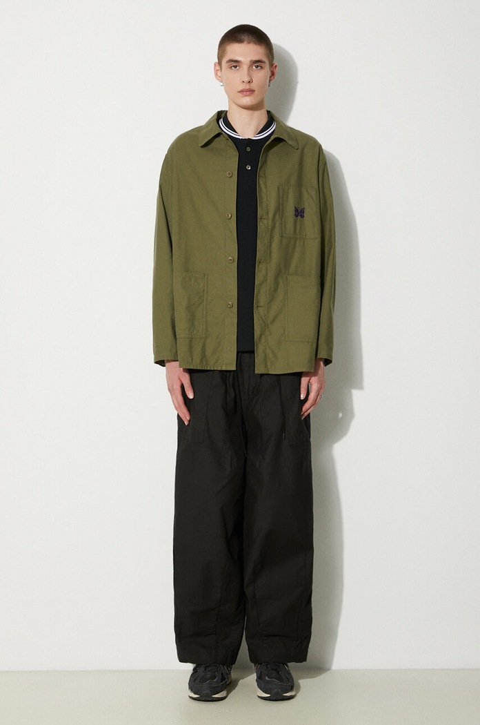 Pamučna košulja Needles D.N. Coverall OT179 zelena SS24