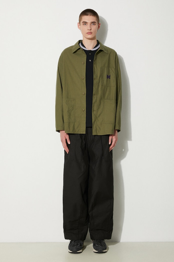 Pamučna košulja Needles D.N. Coverall OT179 zelena SS24