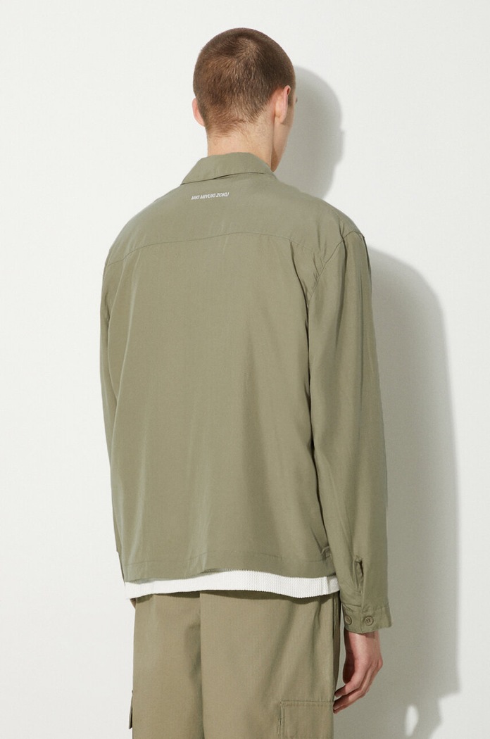 Ρούχα Μπουφάν MKI MIYUKI ZOKU Tencel Rider Jacket TENCEL.RIDER.JACKET πράσινο