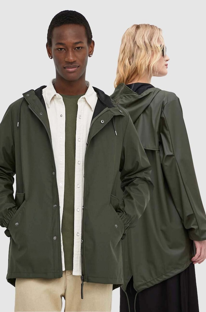 Rains rövid kabát 18010 Jackets nem bélelt zöld 18010.03