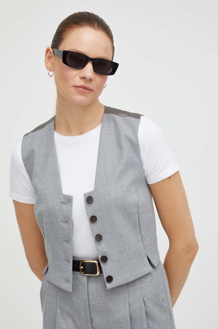 By Malene Birger Kamizelka szary Q72379002