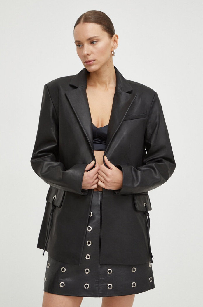 2NDDAY sacou de piele cu captuseala negru 2241514667