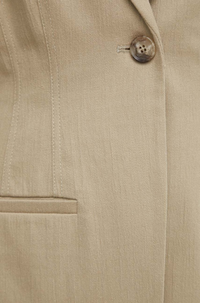 Samsoe Samsoe blazer din amestec de in F24100066 bej