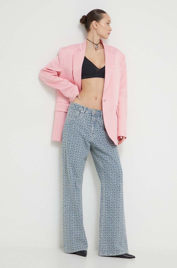Sako Moschino Jeans látka růžová 0514.3767