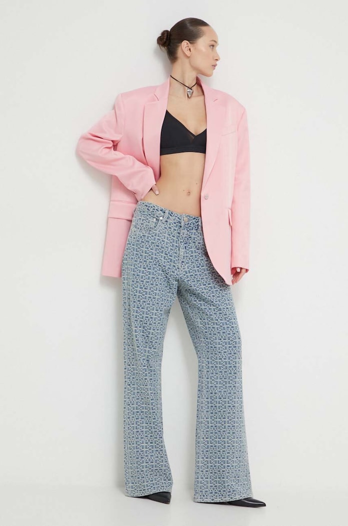 Sako Moschino Jeans látka růžová 0514.3767