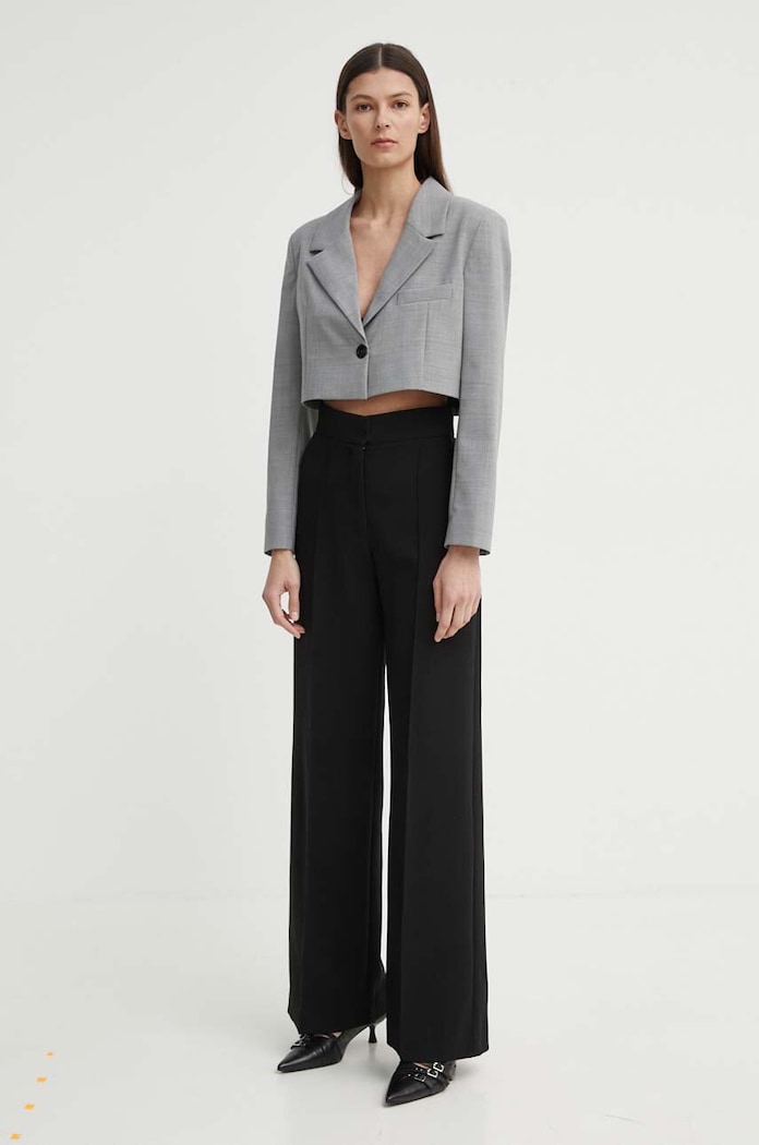Blazer s příměsí vlny Alohas R100502 šedá SS24