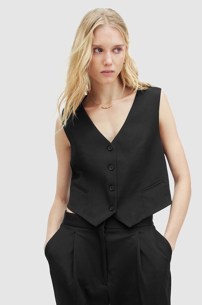 Vesta AllSaints NELLIE WAISTCOAT černá WT512Z