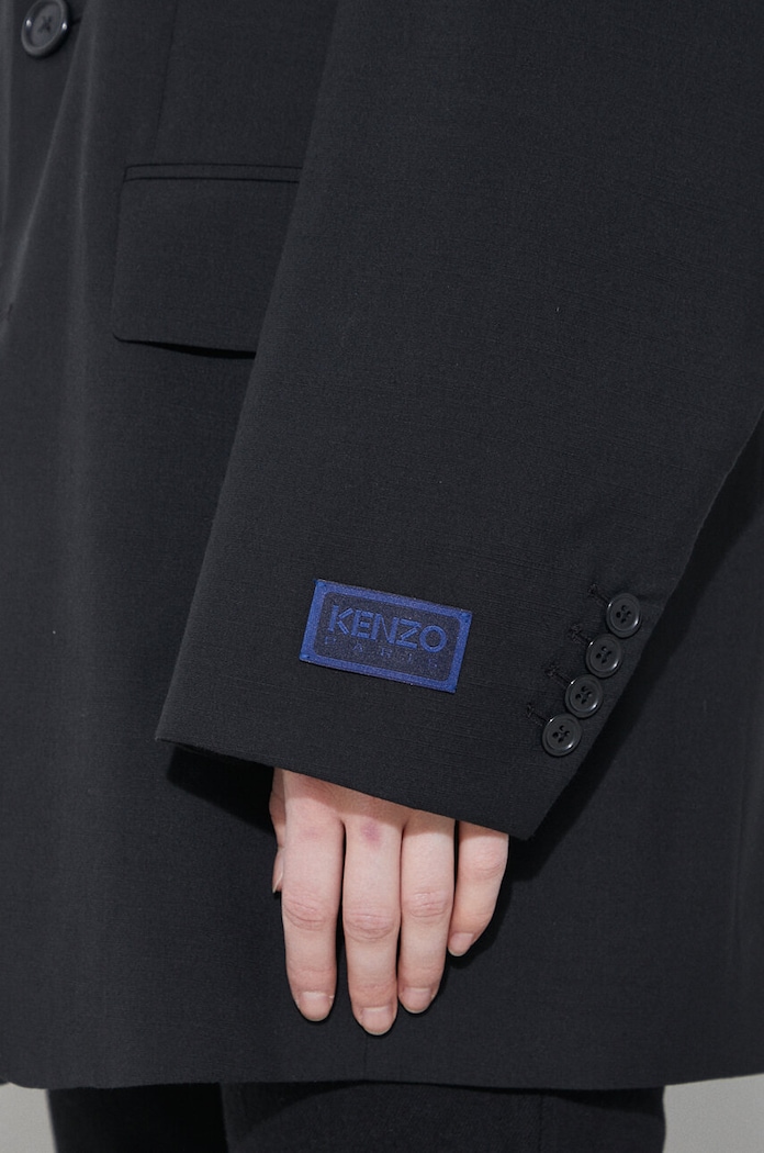 Шерстяной пиджак Kenzo Solid Kimono Blazer FE52VE2469RB.99