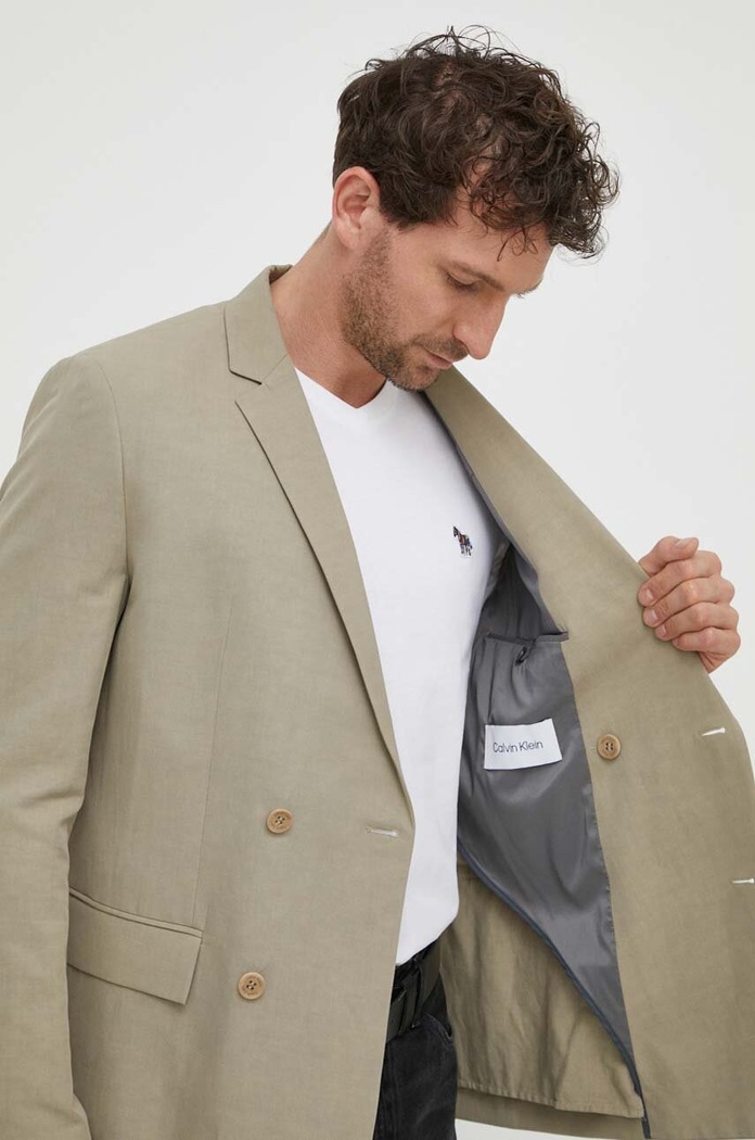 Blazer με μείγμα λινών Calvin Klein K10K112649