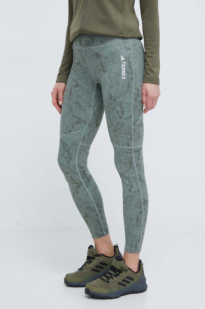 Sportovní legíny adidas TERREX pletenina zelená IP6875