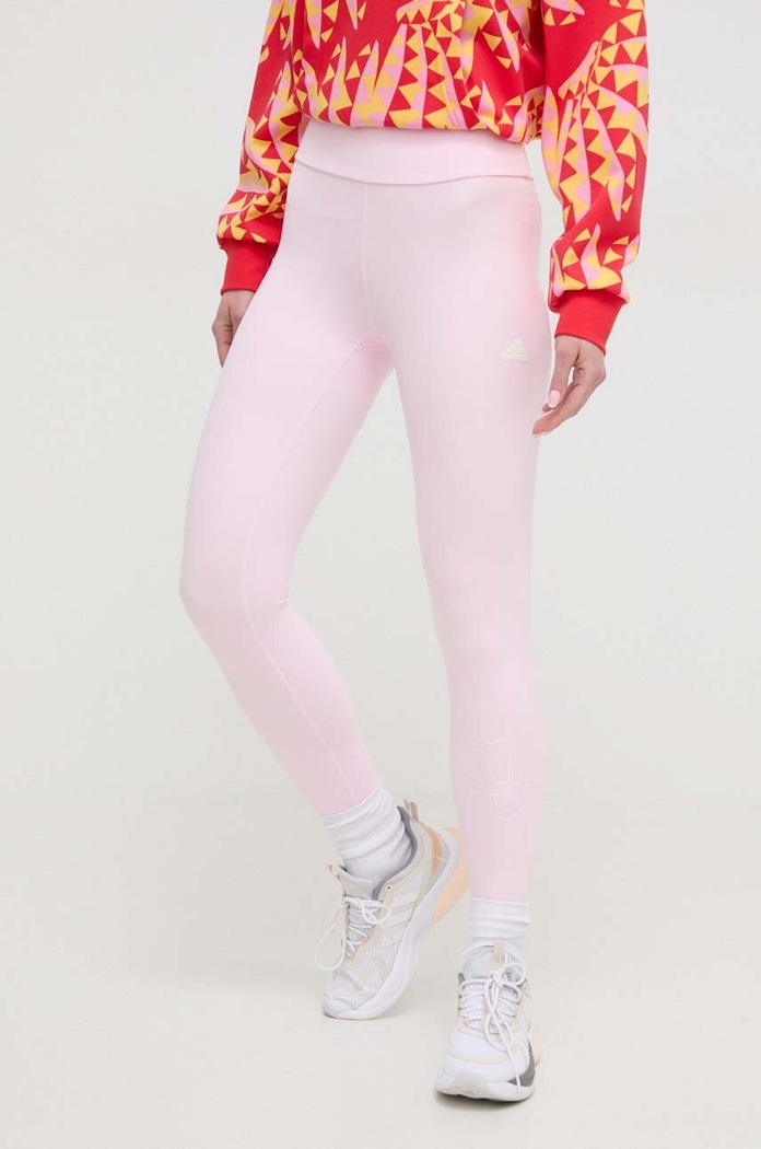 Legíny adidas pletenina růžová IS4291