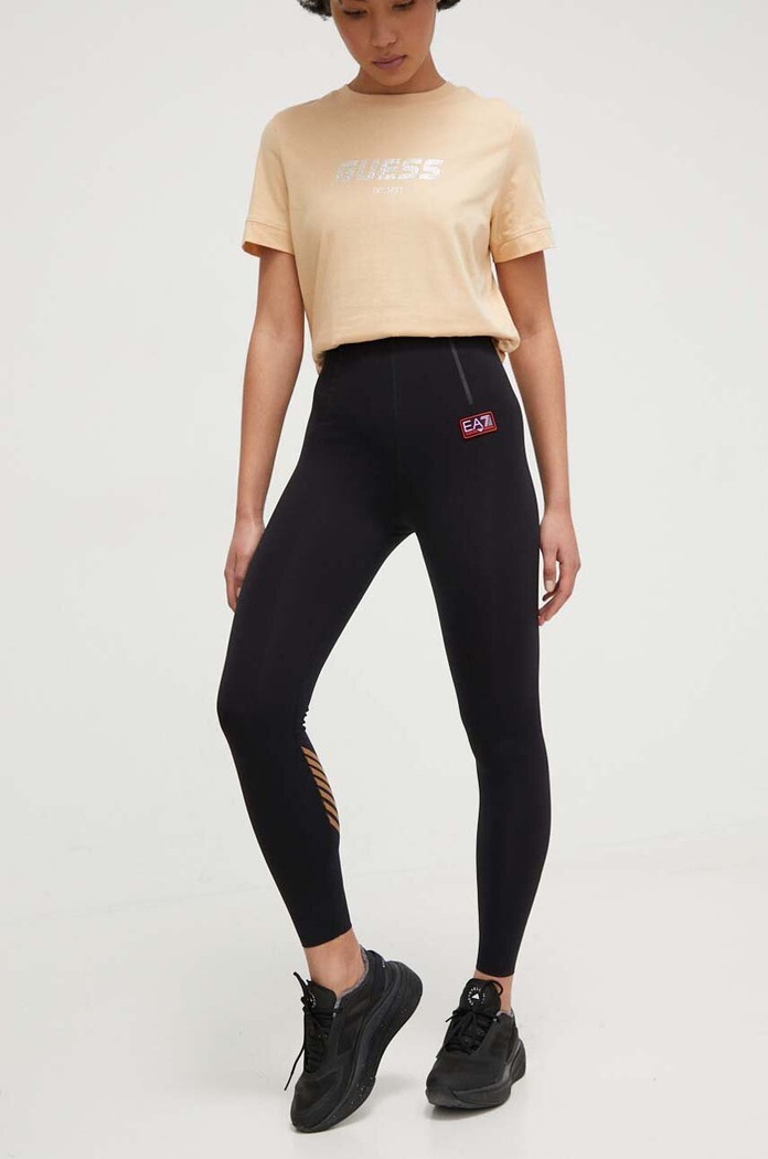 Tajice EA7 Emporio Armani pletivo crna TJTFZ.3DTP60.1200