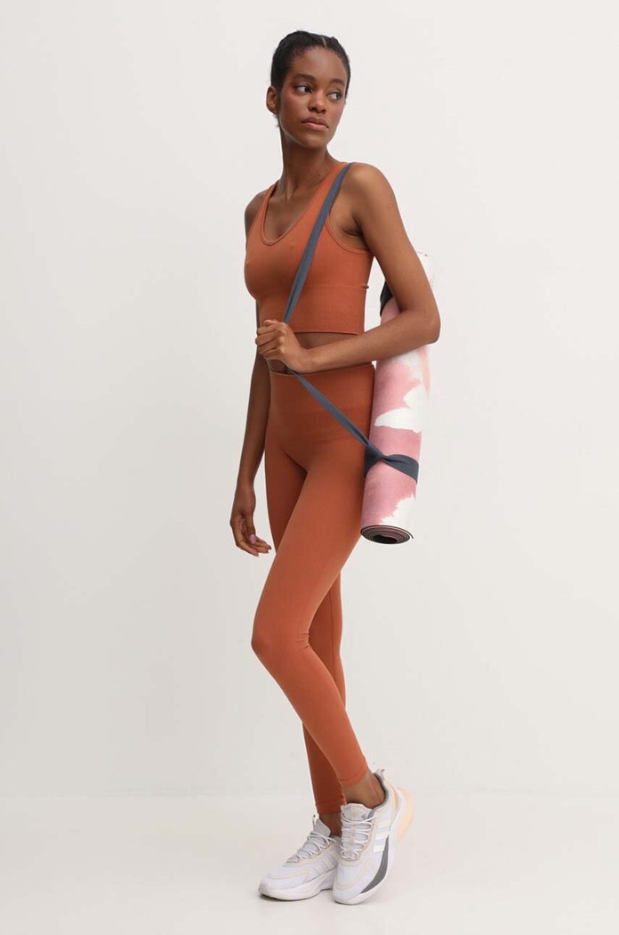 Tréninkové legíny Hummel hmlMT ADAPT SEAMLESS MW TIGHTS pletenina hnědá 223863