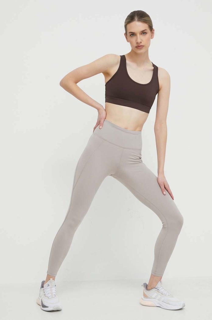 Tréninkové legíny Reebok LUX COLLECTION pletenina šedá 100076171