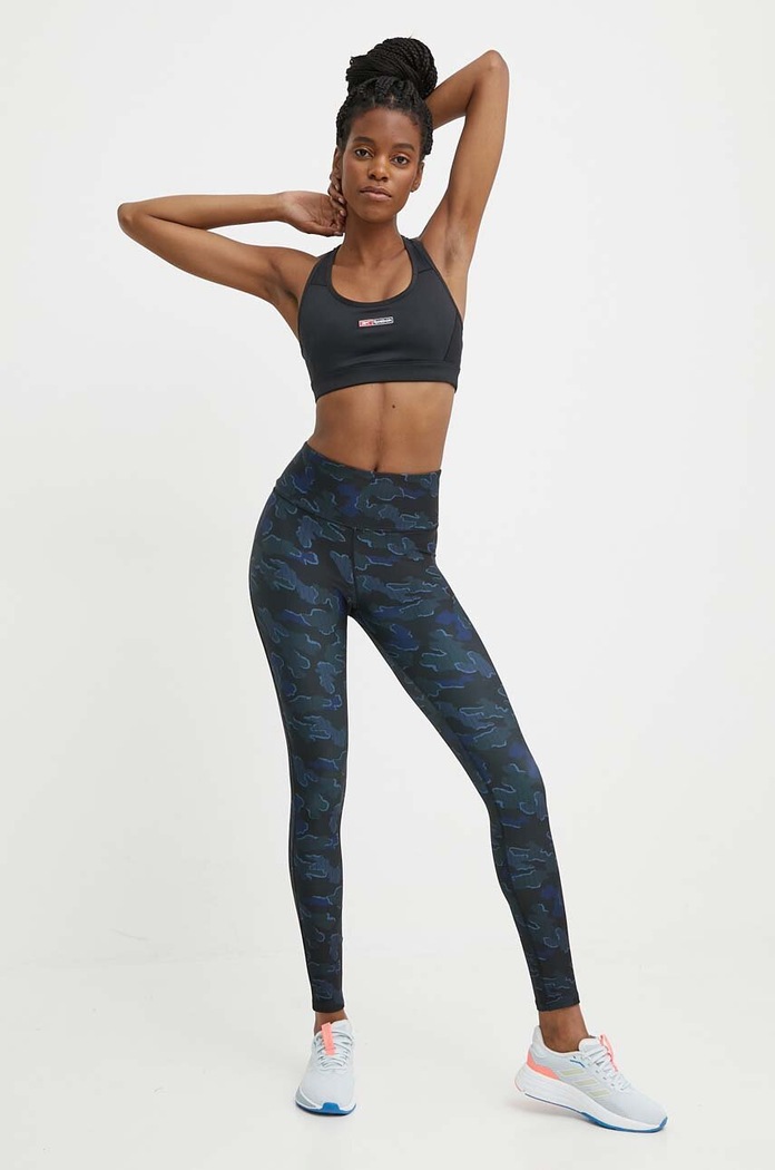 Reebok legginsy treningowe Identity Training wzorzyste czarny 100075419