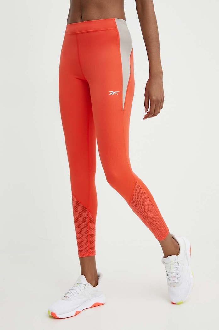 Reebok Legginsy do biegania Vector pomarańczowy 100076054