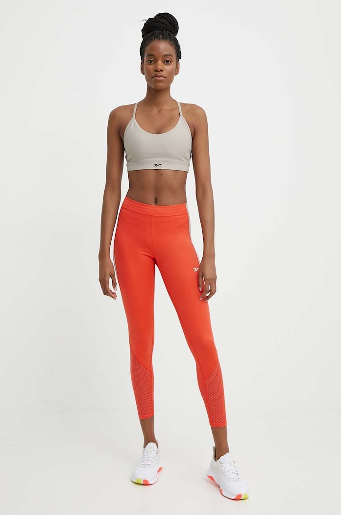 Reebok Legginsy do biegania Vector 100076054 pomarańczowy SS24