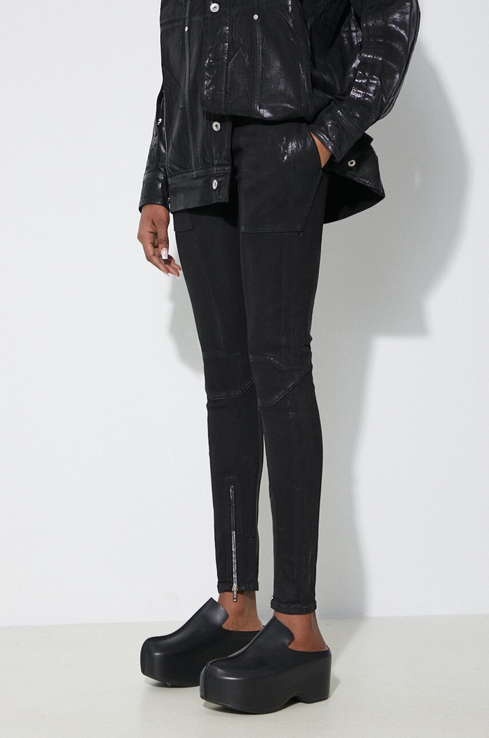Rick Owens jeans Denim Pants Dirt Waist Leggings black DS01D1320.SBF.09