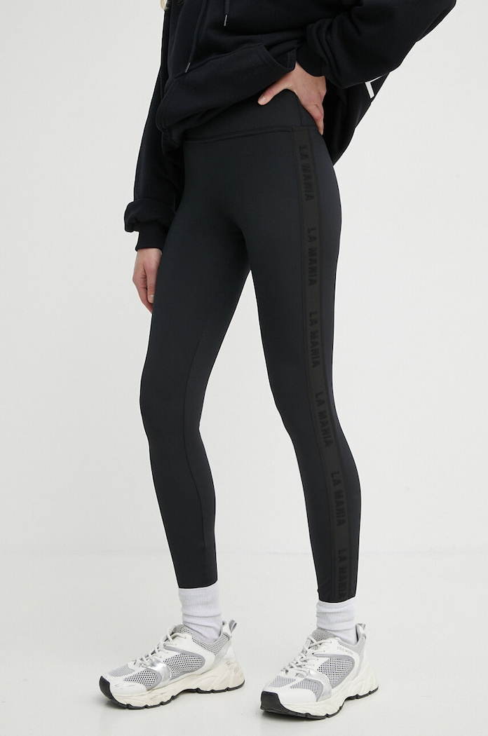 La Mania legginsy aplikacja czarny NOLY