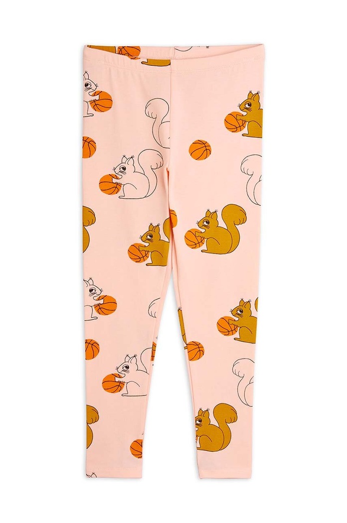 Mini Rodini legginsy dziecięce Squirrels wzorzyste różowy 2423015228