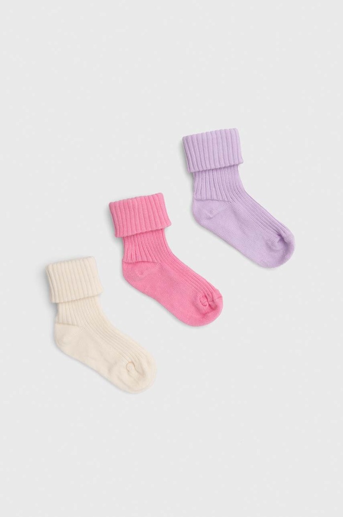 Kojenecké ponožky United Colors of Benetton 3-pack dlouhé ponožky růžová 6AO3F211S.G.W.Repropos