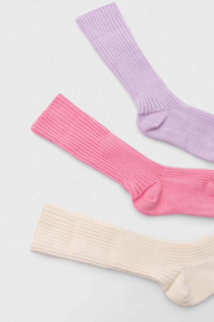 Kojenecké ponožky United Colors of Benetton 3-pack 6AO3F211S.G.W.Repropos růžová SS24