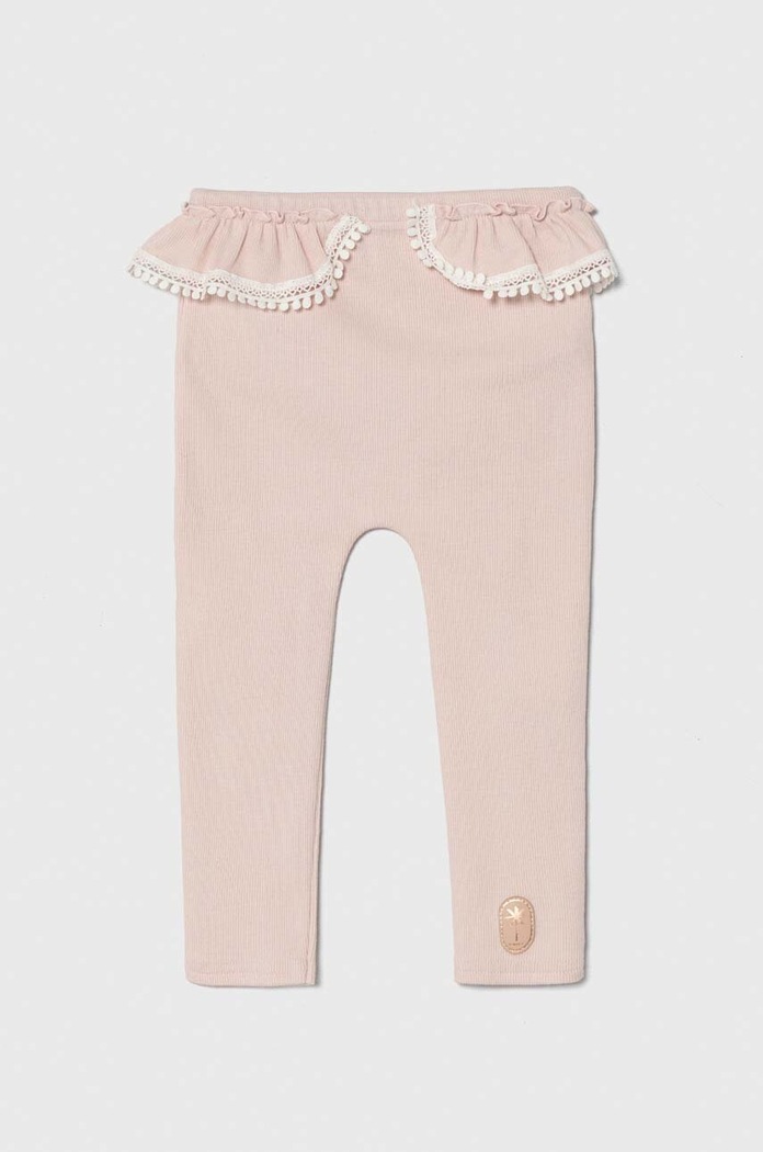 Jamiks legginsy niemowlęce z elastanem różowy ZAHA.Leginsy.R.JWG068.G