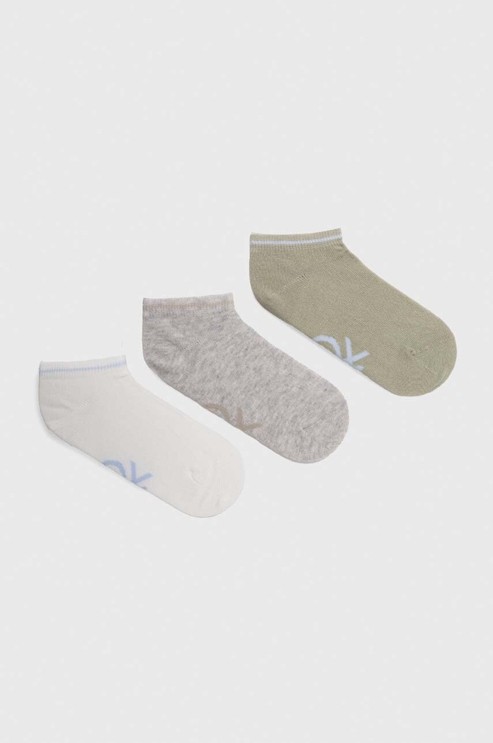 United Colors of Benetton skarpetki dziecięce 3-pack skarpetki krótkie zielony 6AO307032.G.Seasonal
