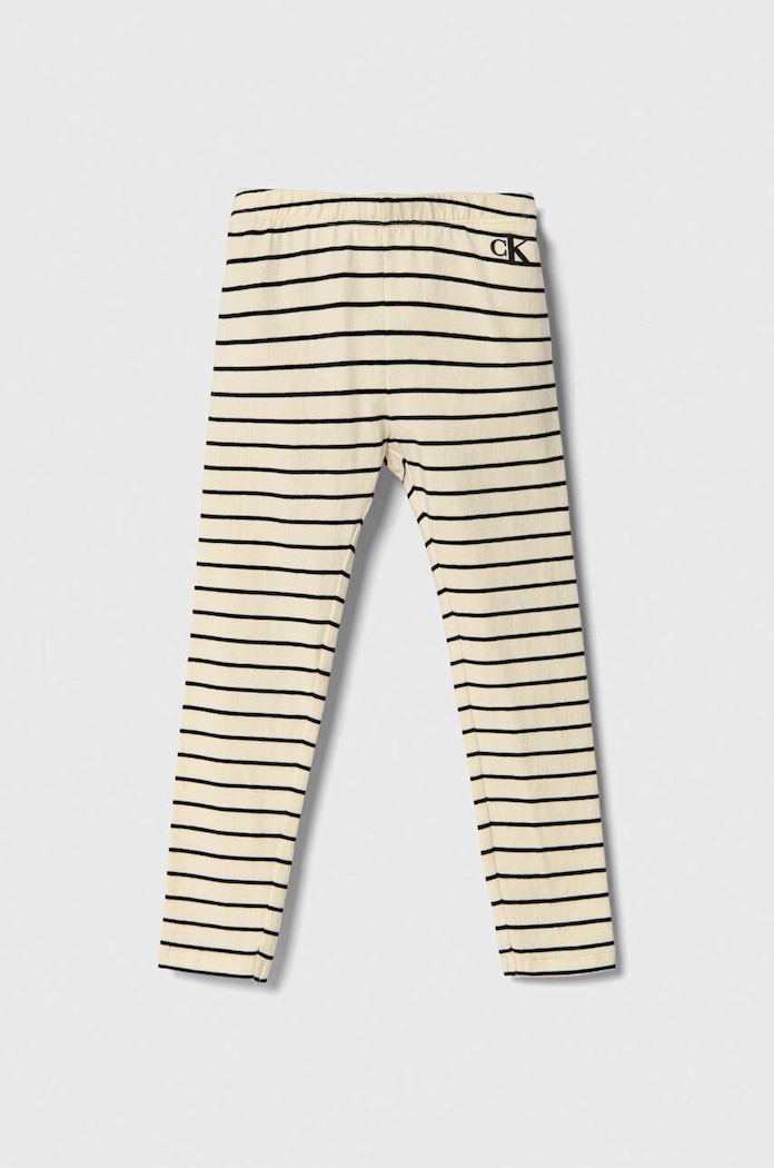 Dětské legíny Calvin Klein Jeans pletenina béžová IN0IN00139.PPYH