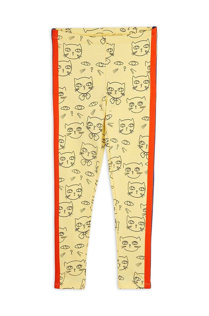 Mini Rodini gyerek legging Cathlethes elasztánnal sárga 2423012923