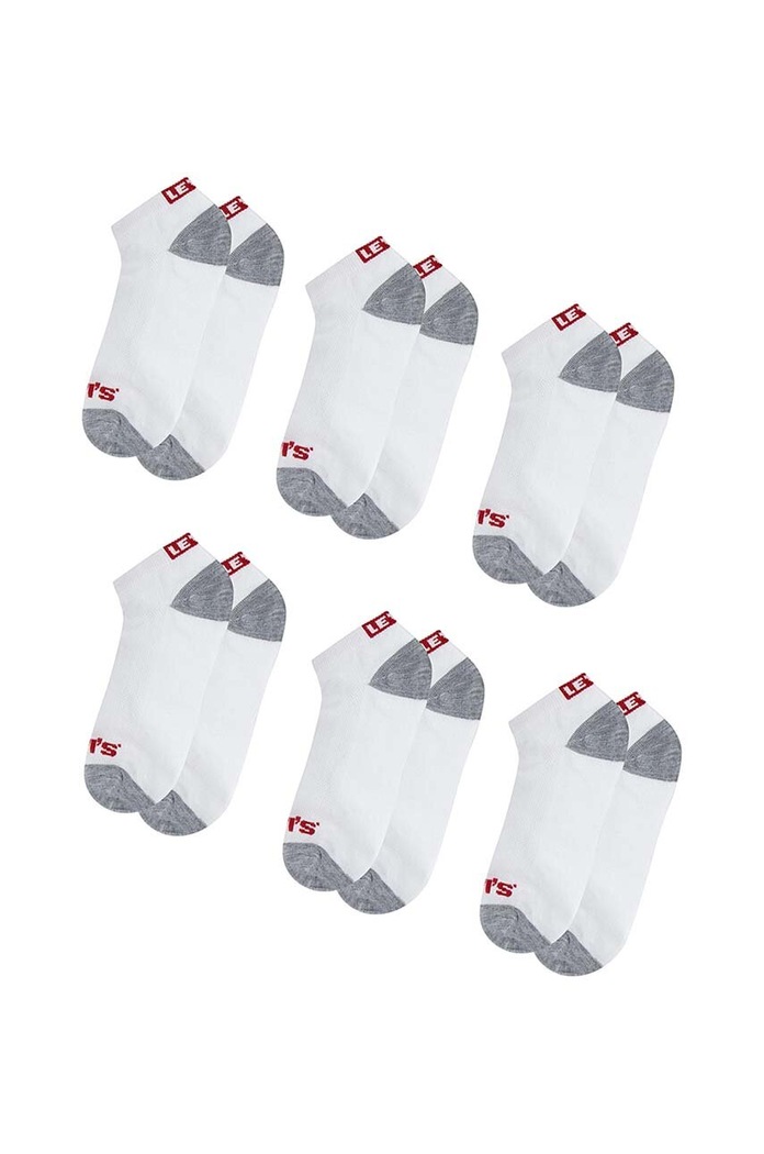 Levi's gyerek zokni LHN BOX TAB LOW CUT 6PK 6 pár BL0267 fehér AA00
