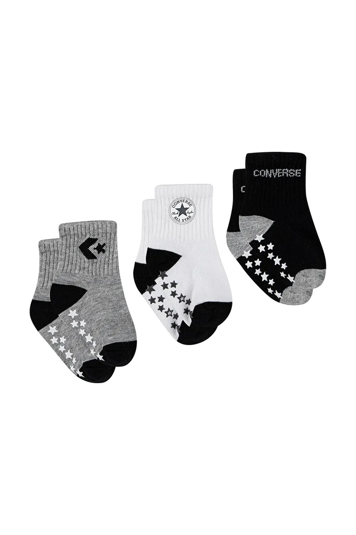 Converse sosete bebe 3-pack MC0011 negru SS25
