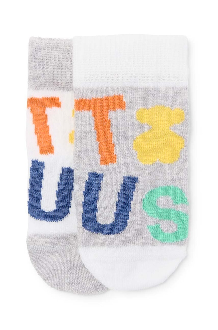 Tous skarpetki niemowlęce 2-pack skarpetki długie szary SSocks.2003