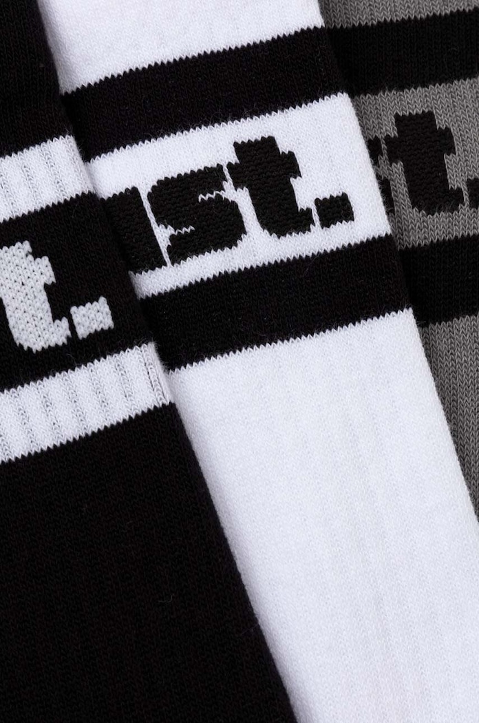 kust. Sosete 3-pack kust.crewlenght.socks02 negru SS24