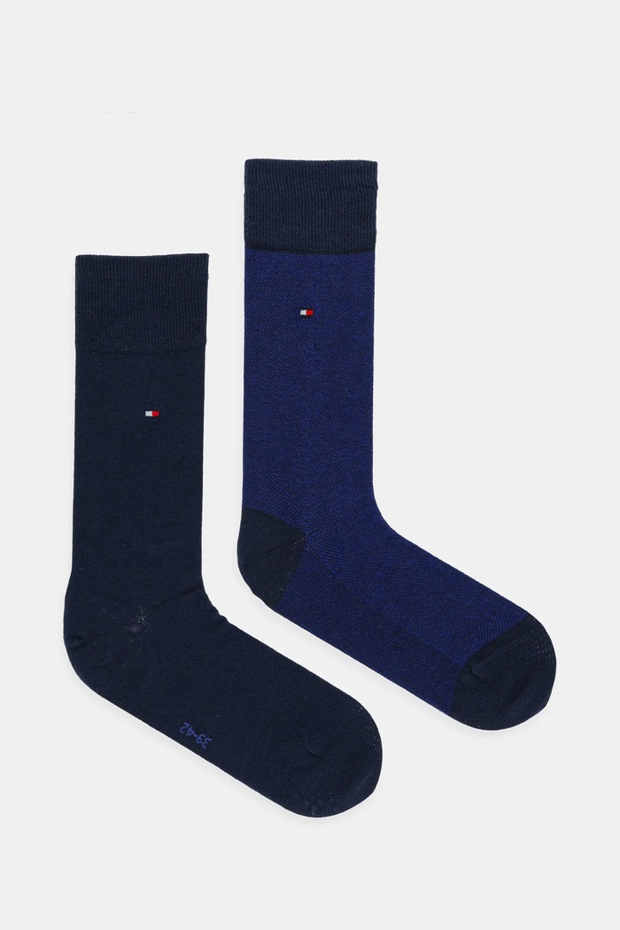 Nogavice Tommy Hilfiger 2-pack Melange modra 701226104