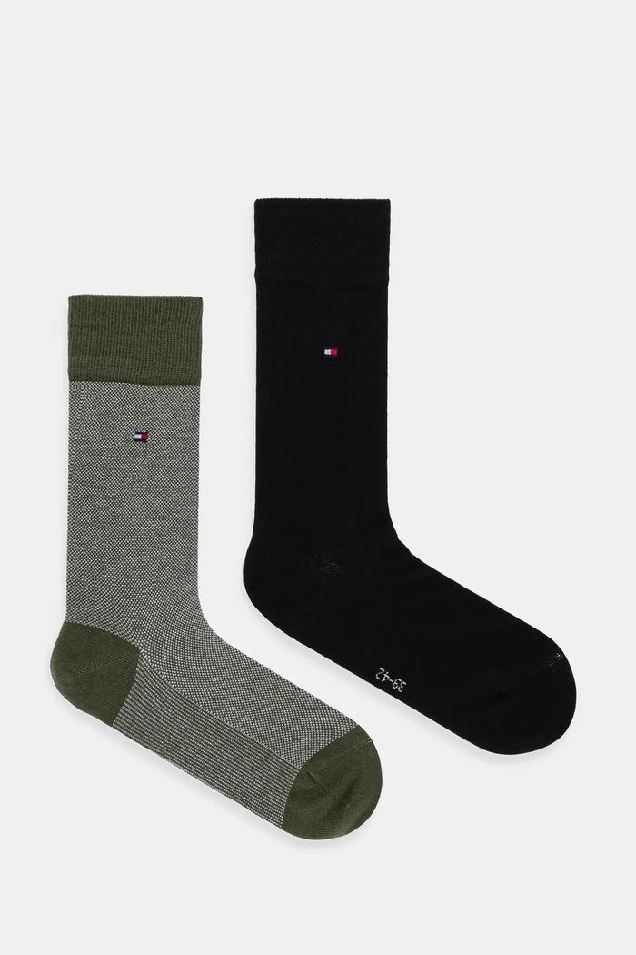 Ponožky Tommy Hilfiger 2-pak melanž zelená 701226104