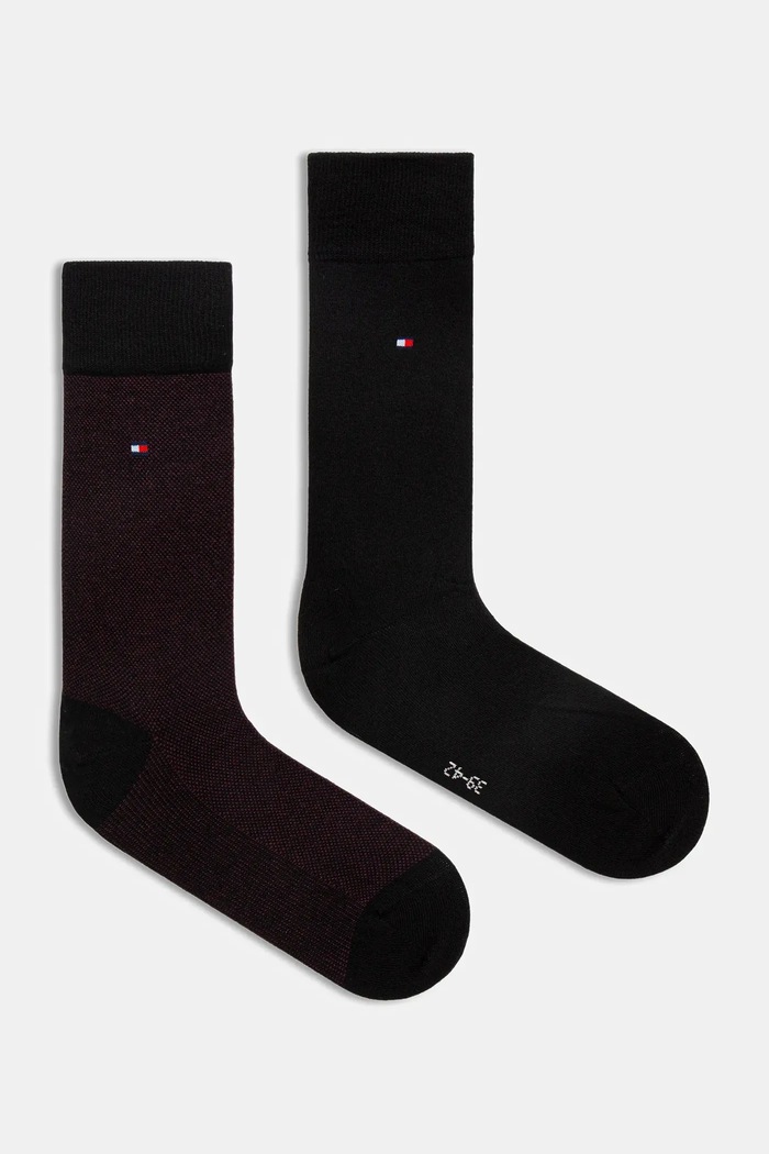 Tommy Hilfiger skarpetki 2-pack melanż bordowy 701226104