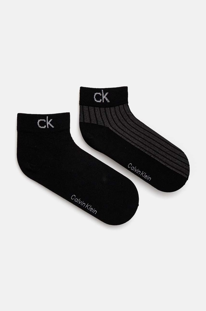 Ponožky Calvin Klein 2-pak krátke ponožky čierna 701229434