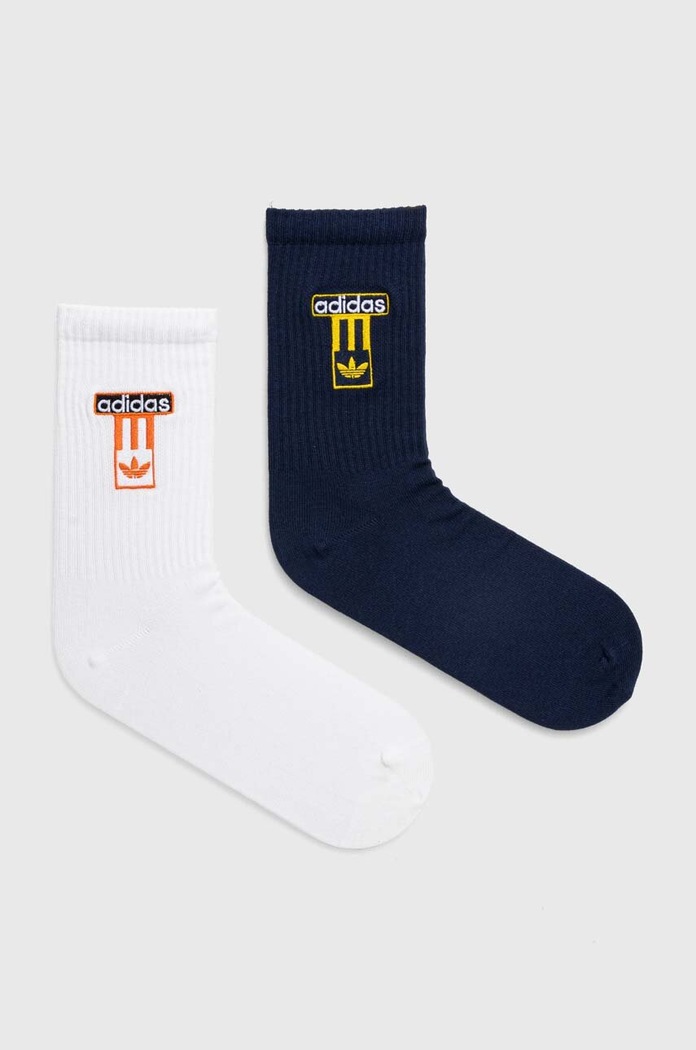 adidas Originals sosete 2-pack sosete lungi alb IS0740