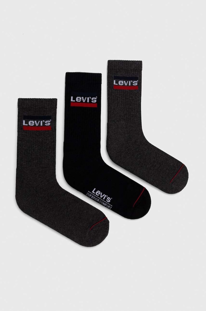 Odzież Levi's skarpetki 6-pack 37157.0810 szary
